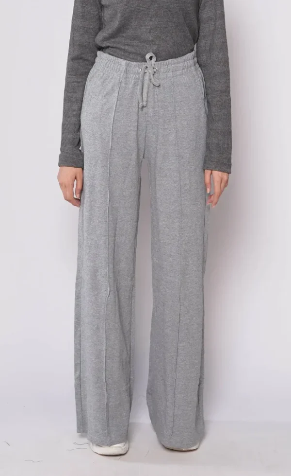 HM - Grey Wide Leg Seam Trousers - Image 2