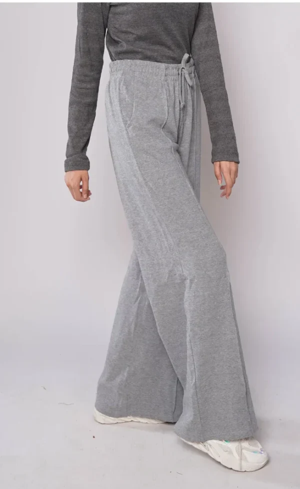 HM - Grey Wide Leg Seam Trousers - Image 3