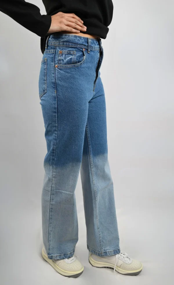 HM Two-Tone Wide-Leg Jeans - Image 3