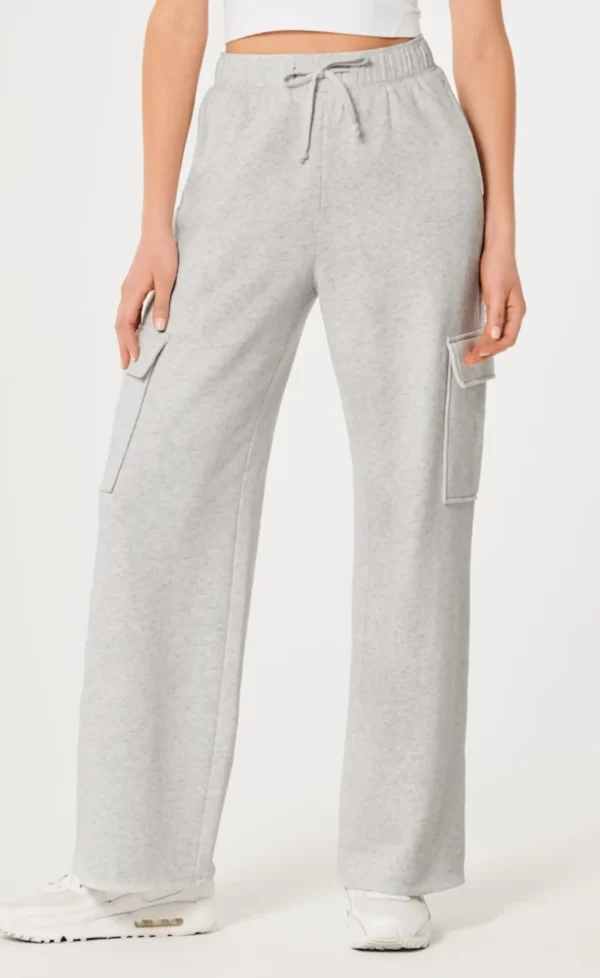 HM GREY HIGH WAISTED CARGO SWEATPANT - Image 2