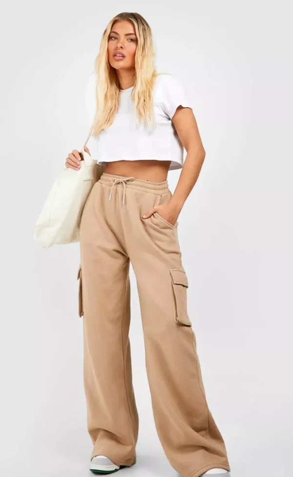 HM LIGHT WEIGHT HIGH WAISTED CARGO SWEATPANT - Image 2