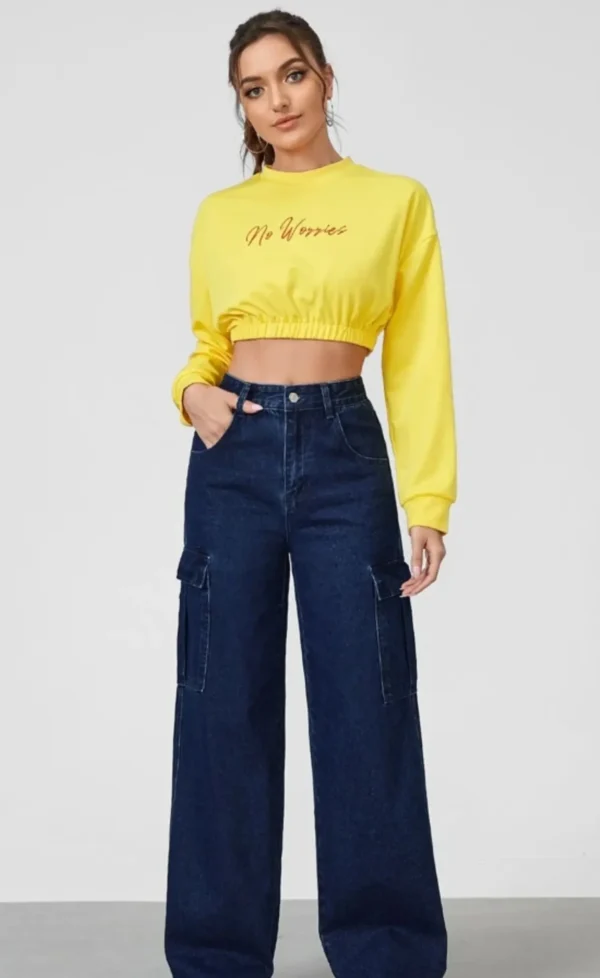 Baggy Wide-Leg Cargo Jeans - Image 4