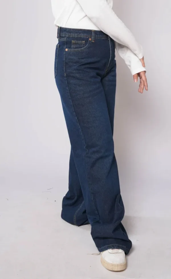 HM - Retro Wash High Waist Wide Leg Jeans - Image 2