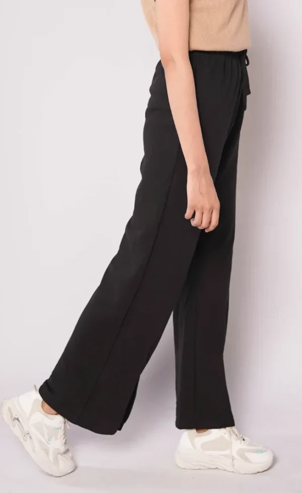 HM - Black Wide Leg Slit Trousers - Image 2