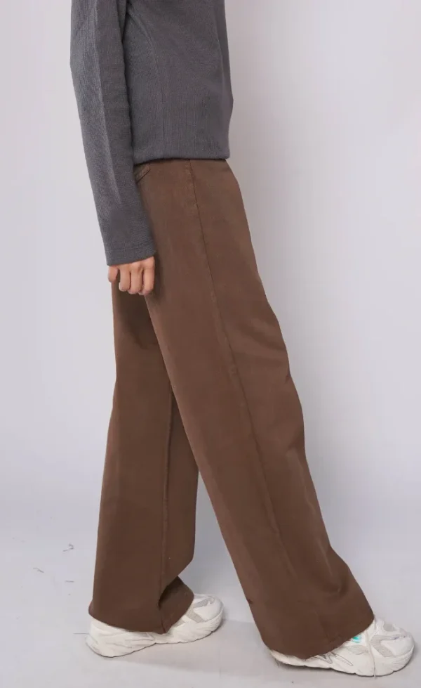 HM - Brown High Waist Wide Leg Jeans - Image 2