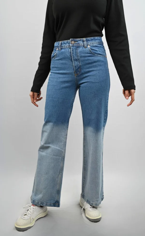 HM Two-Tone Wide-Leg Jeans - Image 2