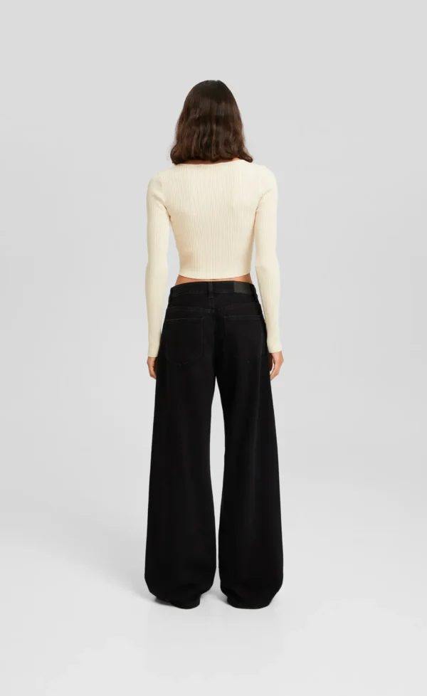 HM HIGH RISE-WIDE LEG JEANS - Image 3