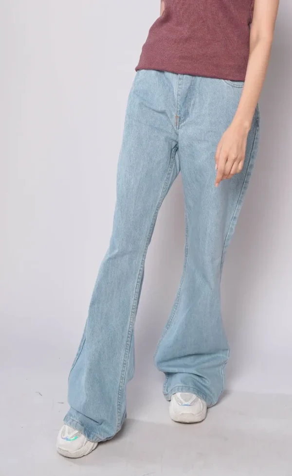 HM - Light Stonewash High Waist Flared Jeans - Image 4