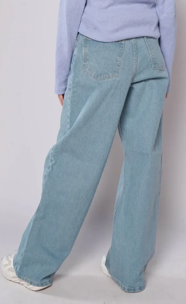 HM - Vintage Blue High Waist Wide Leg Jeans - Image 4