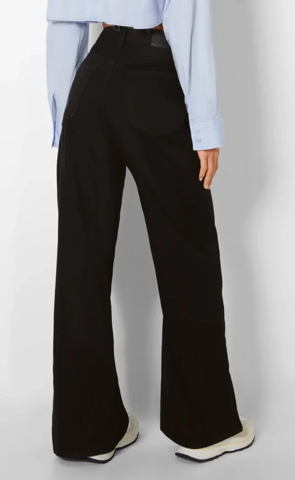 HM Pure Black Wide-Leg Jeans - Image 3