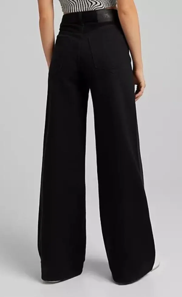 HM 90s super wide leg jeans in black - Image 3