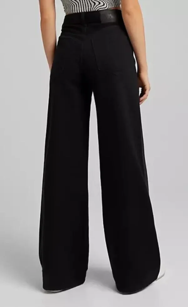 HM 90s super wide leg jeans in black - Image 3