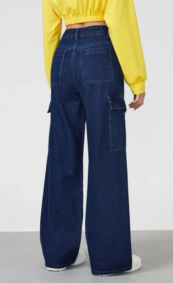 Baggy Wide-Leg Cargo Jeans - Image 3