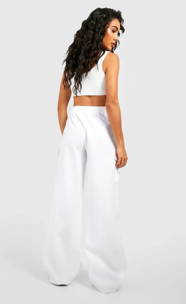 HM LIGHT WEIGHT HIGH WAISTED CARGO SWEATPANT - Image 3