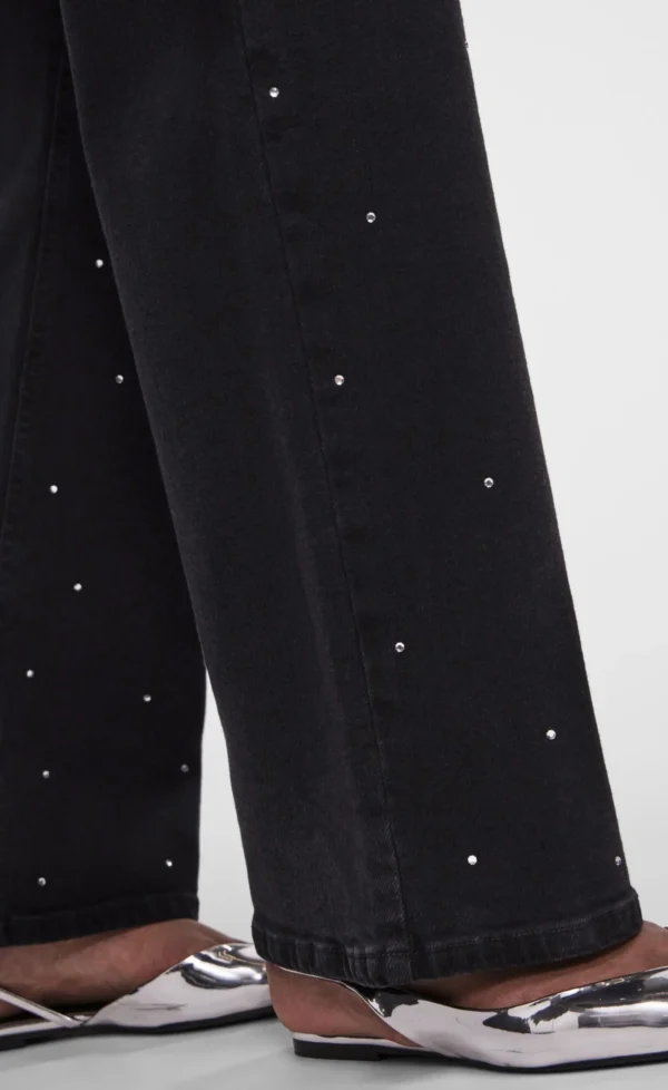 Embellished Wide-Leg High Waisted Jeans - Image 6