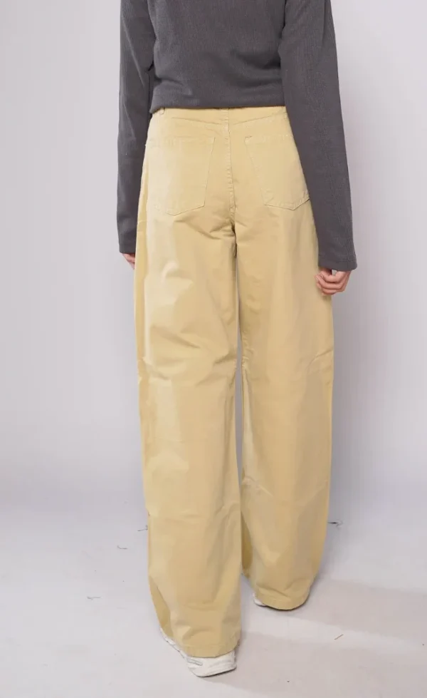 HM - Khaki High Waist Wide Leg Jeans - Image 4