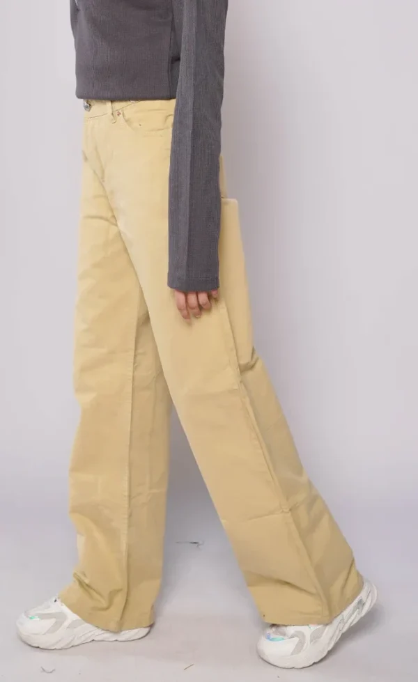 HM - Khaki High Waist Wide Leg Jeans - Image 2