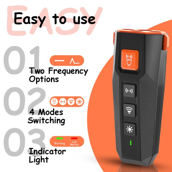 Ultrasonic Dog Bark Deterrent Device Handle Remote Control Training Good Behavior - Image 5