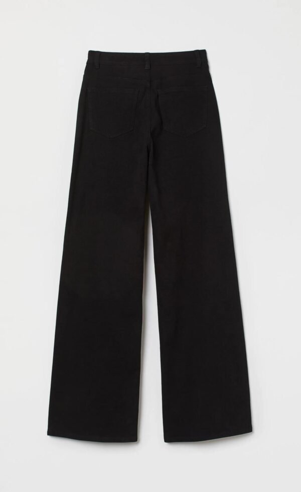 HM Denim Pure Black Wide-Leg Jeans - Image 2