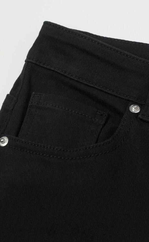 HM Denim Pure Black Wide-Leg Jeans - Image 3