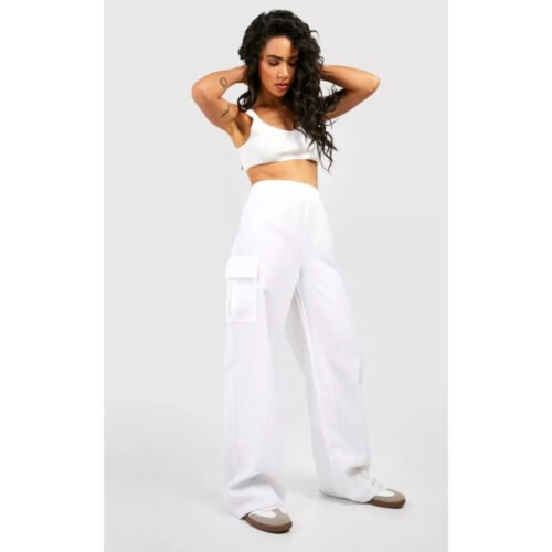 HM LIGHT WEIGHT HIGH WAISTED CARGO SWEATPANT