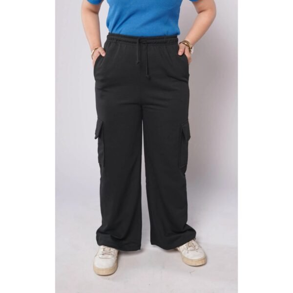 HM - Black Wide Leg Cargo Trousers