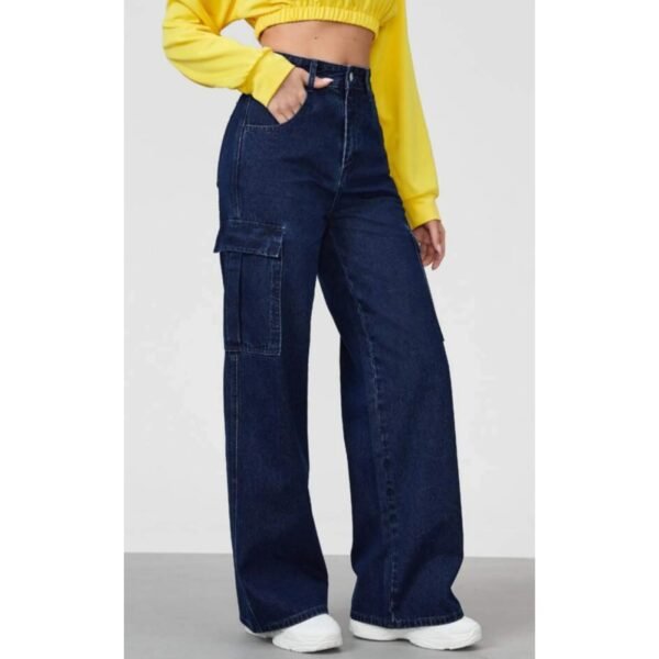 Baggy Wide-Leg Cargo Jeans