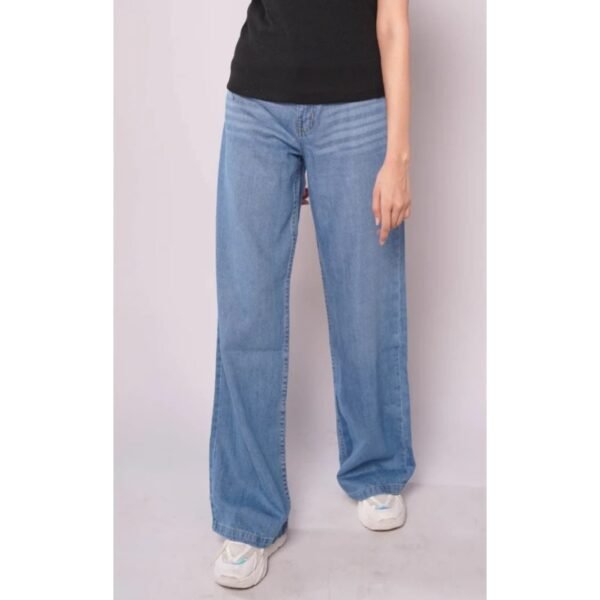 HM - Mid Wash High Waist Wide Leg Jeans