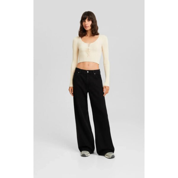 HM HIGH RISE-WIDE LEG JEANS