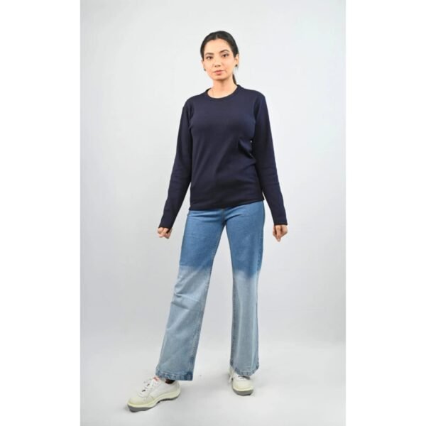 HM Two-Tone Wide-Leg Jeans