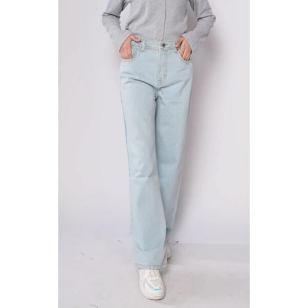HM - Ice Blue High Waist Wide Leg Jeans