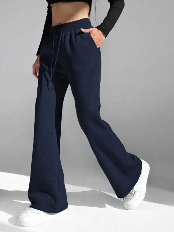 HM Navy Blue Flare Trouser - Image 3