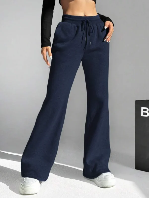 HM Navy Blue Flare Trouser - Image 4