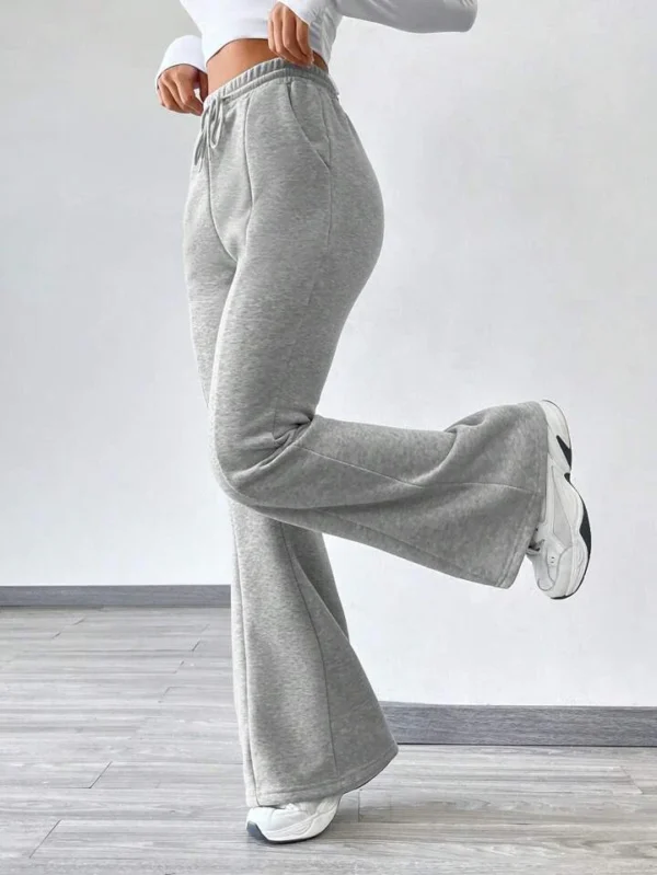 HM Grey Front-Seam Flare Trouser - Image 3