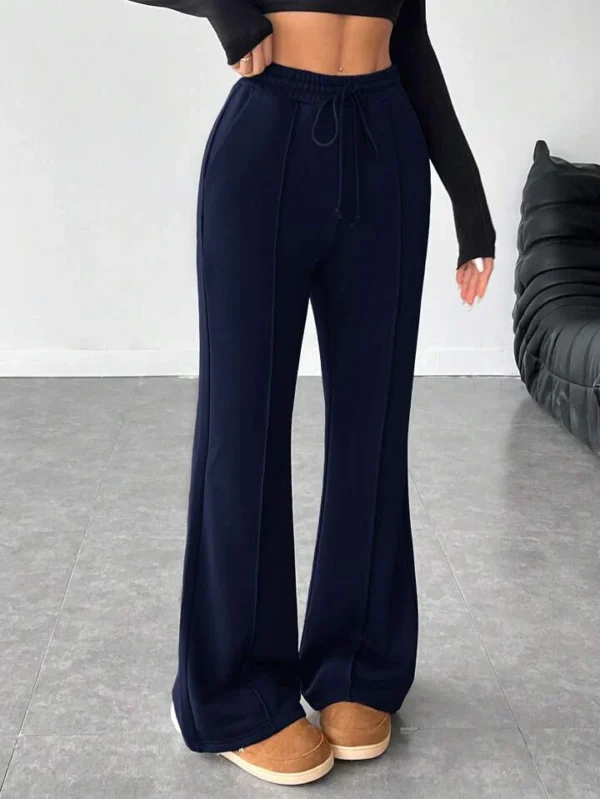 HM Navy Blue Front-Seam Flare Trouser - Image 6