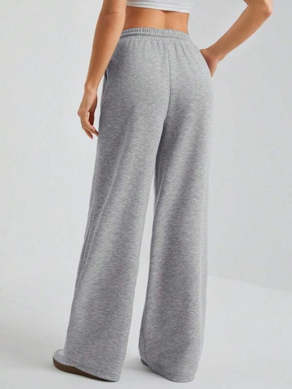 HM Grey Front-Seam Wide-Leg Trouser - Image 6