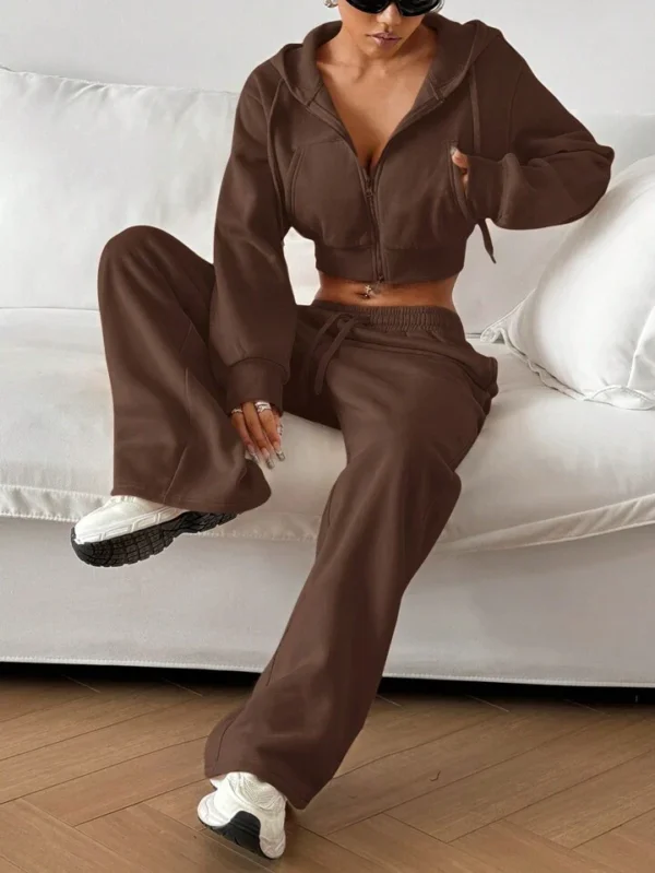 HM Brown Wide-Leg Trouser - Image 3