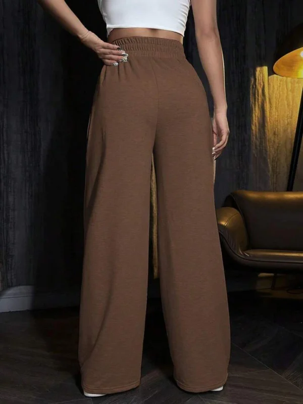 HM Brown Front-Seam Wide-Leg Trouser - Image 6