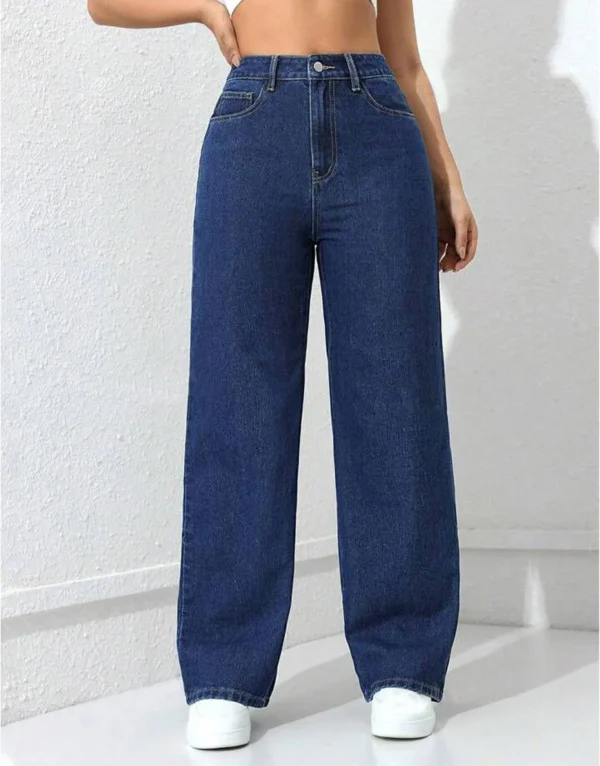 HM Dark Blue Loose Jeans - Image 2