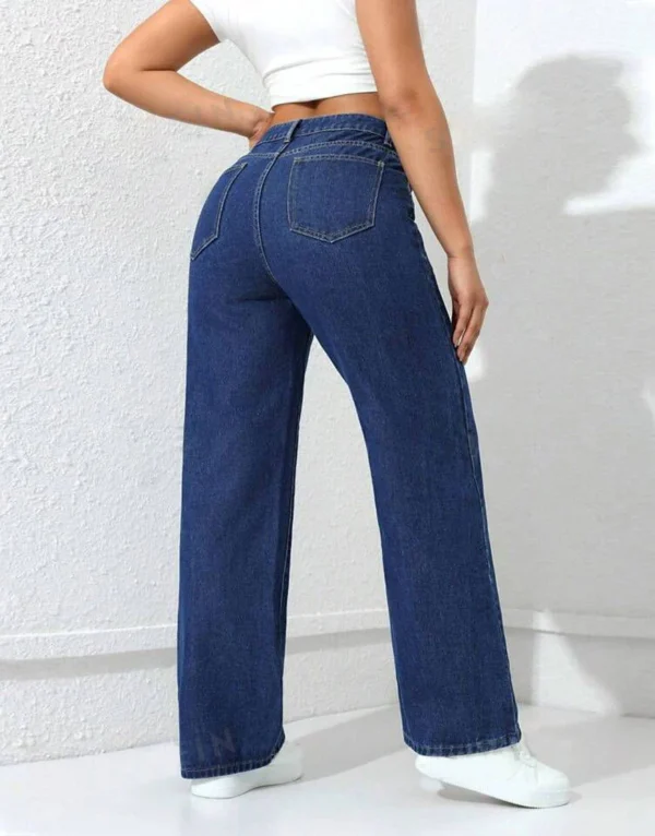 HM Dark Blue Loose Jeans - Image 3