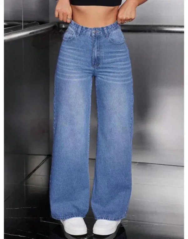 HM MID-Blue Wide Leg Jeans - Image 2