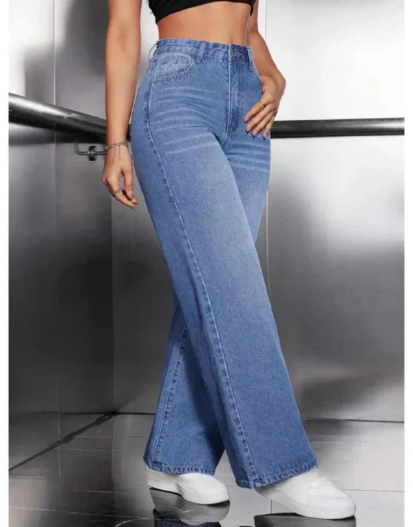 HM MID-Blue Wide Leg Jeans - Image 3