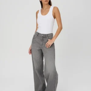 HM Dark Grey Wide-Leg Jeans (Without Blasting and Whisker)