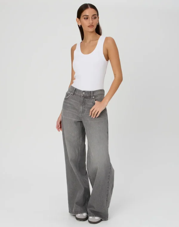 HM Dark Grey Wide-Leg Jeans (Without Blasting and Whisker)
