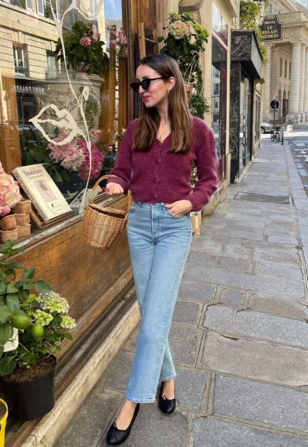 HM Light-Blue High-Waisted Loose Jeans