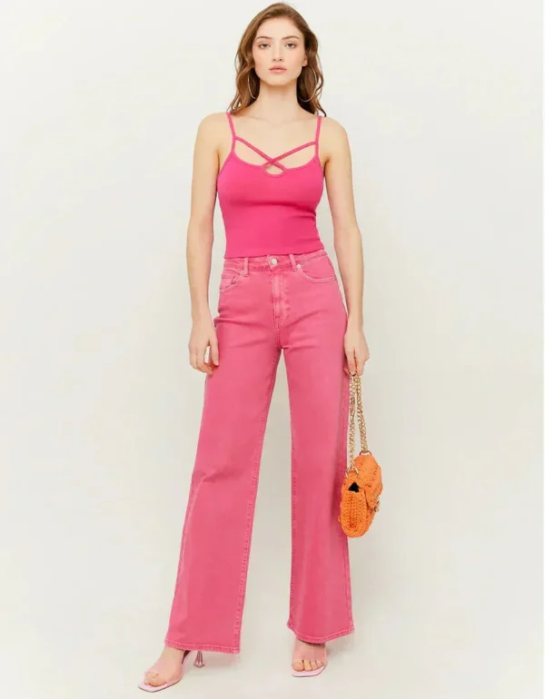 HM Vintage Pink Loose Jeans (SOFT RIPPED)