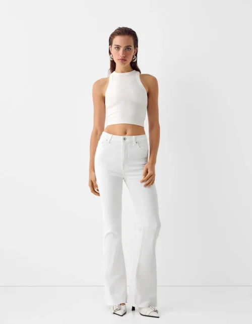 HM White Flare Jeans