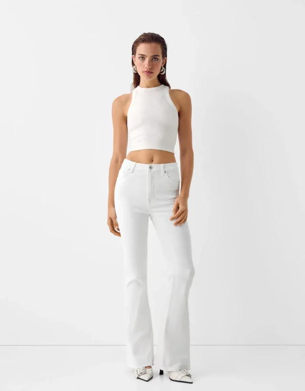 HM White Flare Jeans