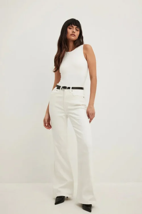 HM White Flare Jeans