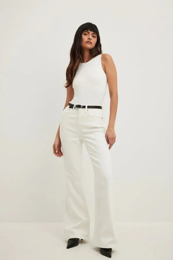 HM White Flare Jeans
